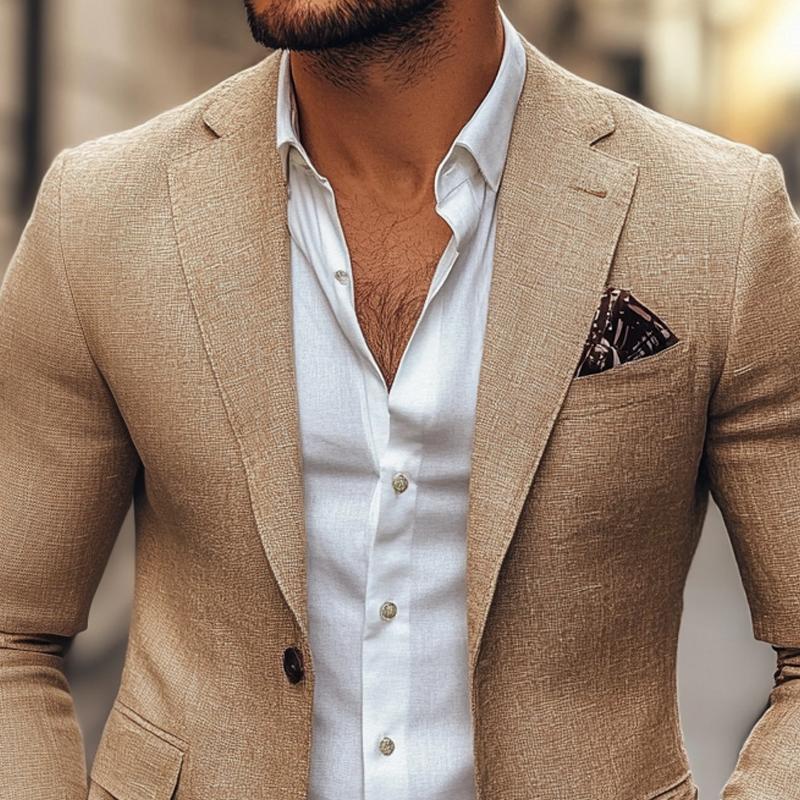 Landon - Casual blazer with notch lapel and two buttons for men