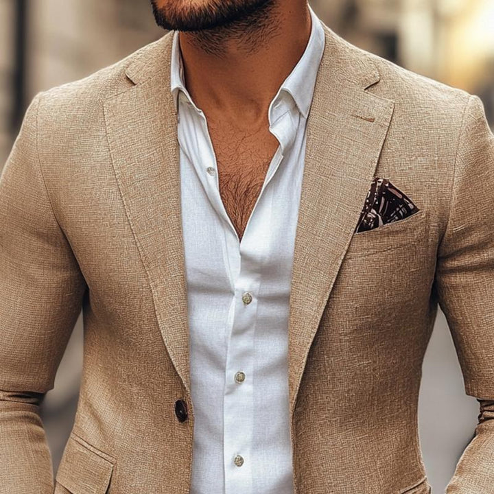 Landon - Casual blazer with notch lapel and two buttons for men