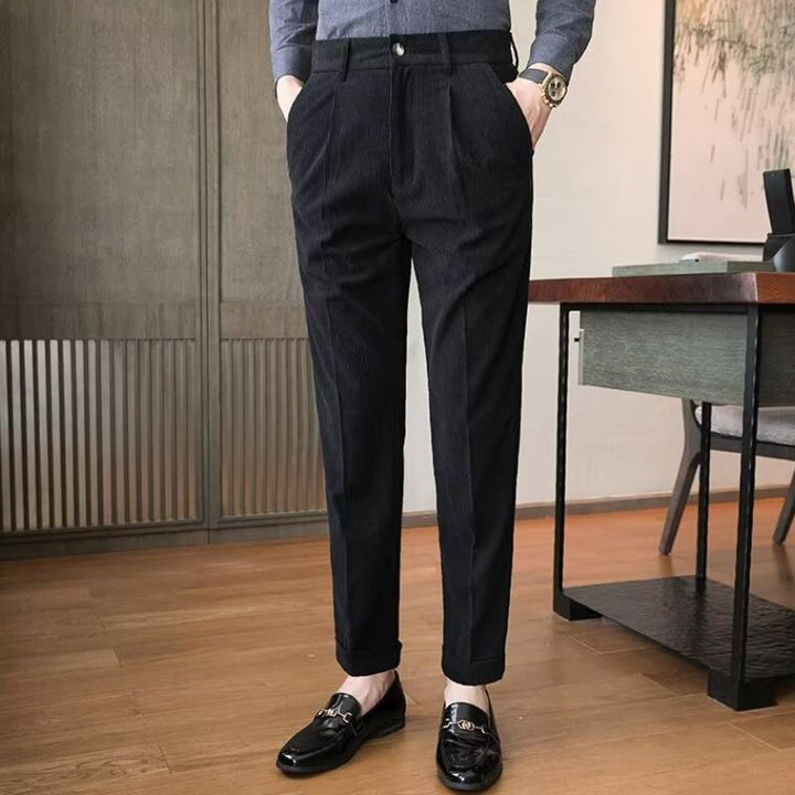 Hudson - Casual business solid corduroy pants