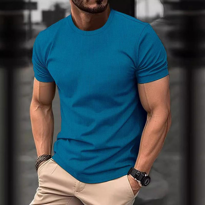Christian - Casual round neck ice silk t-shirt
