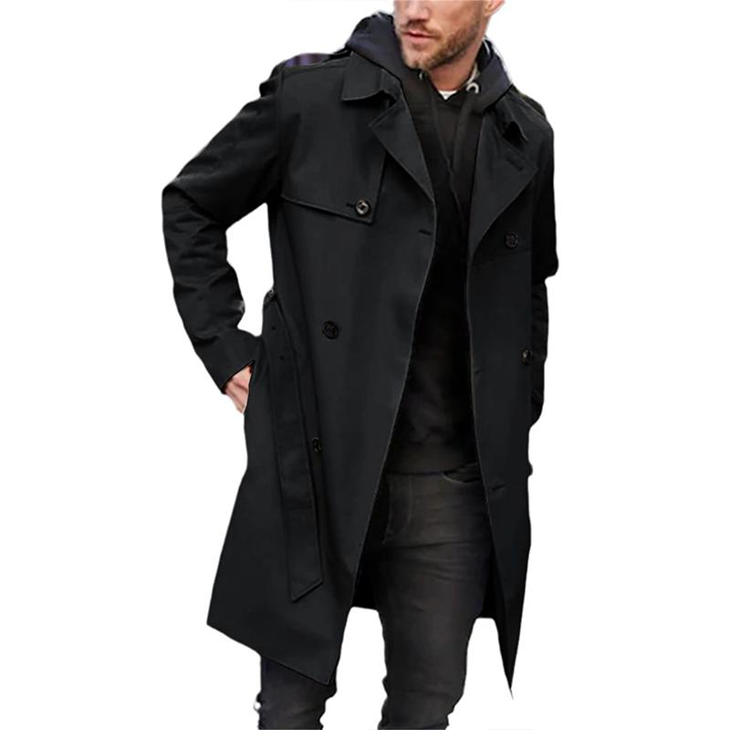 Men’s Double Breasted Trench Coat | Long