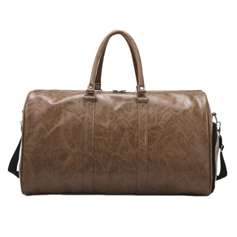 Kendrick - Men's Retro Spacious Leather Gym and Travel Duffel Bag