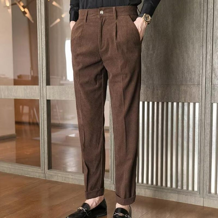 Hudson - Casual business solid corduroy pants