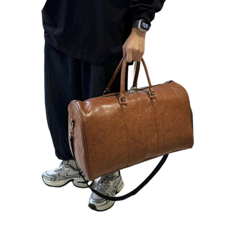 Kendrick - Men's Retro Spacious Leather Gym and Travel Duffel Bag