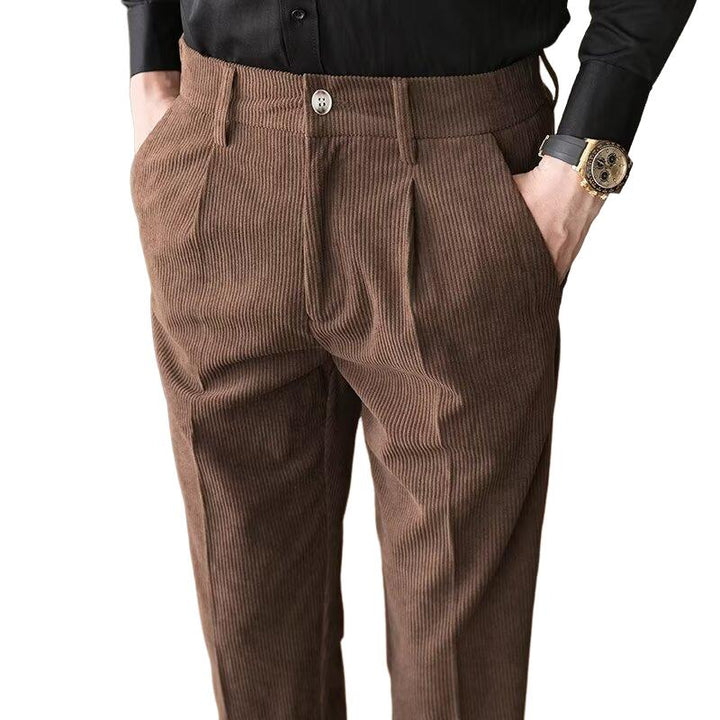 Hudson - Casual business solid corduroy pants