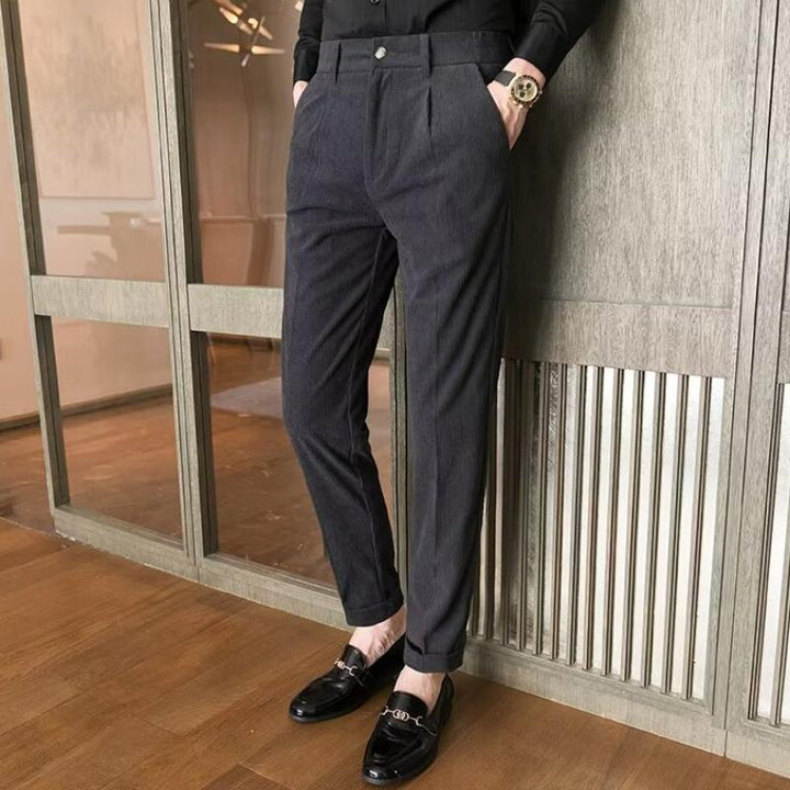 Hudson - Casual business solid corduroy pants