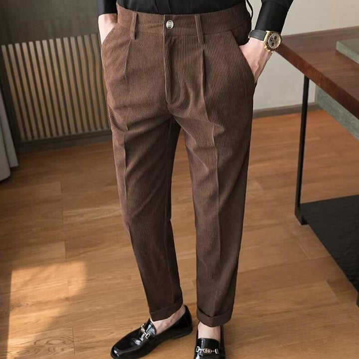 Hudson - Casual business solid corduroy pants