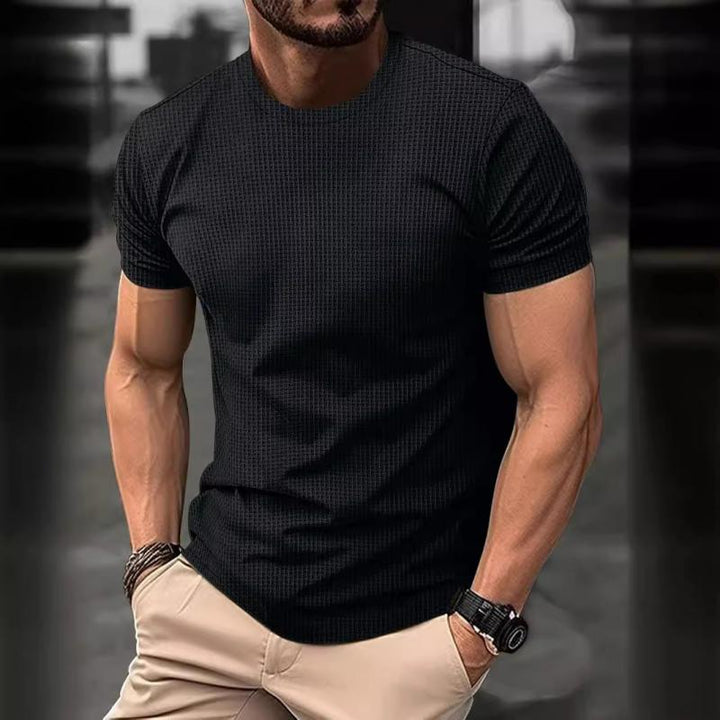 Christian - Casual round neck ice silk t-shirt