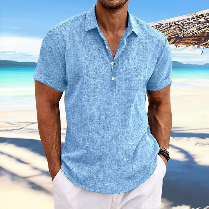 Gael - Short sleeve cotton linen shirt
