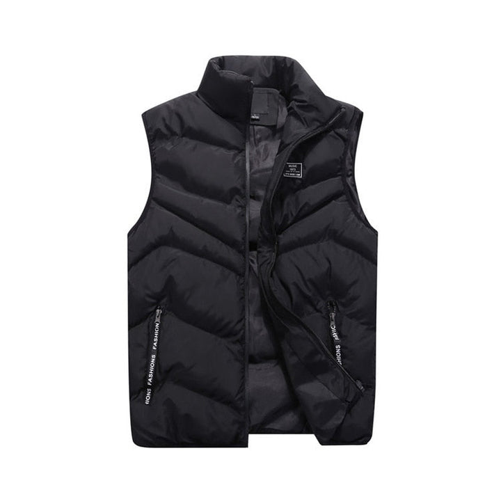 Men’s Zip-Up Vest | Vertical Stitch