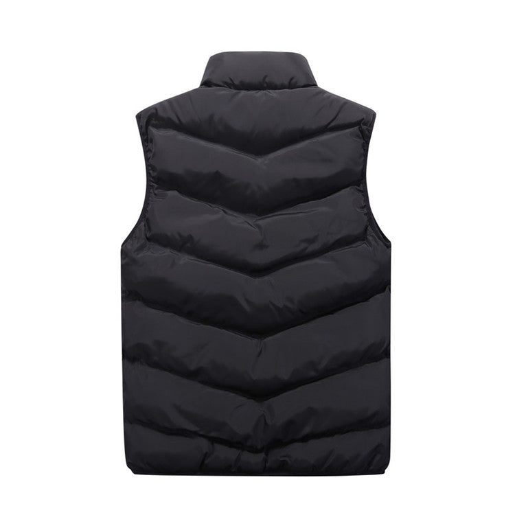 Men’s Zip-Up Vest | Vertical Stitch