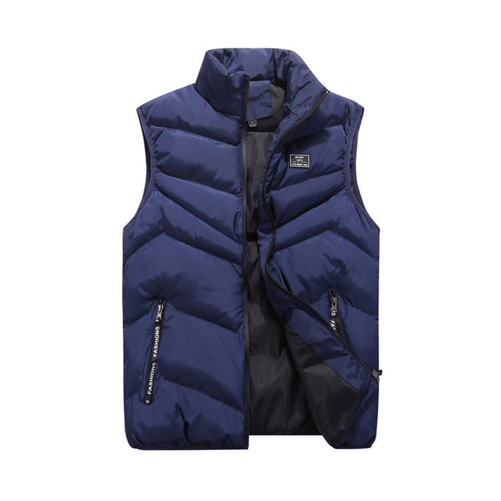 Men’s Zip-Up Vest | Vertical Stitch