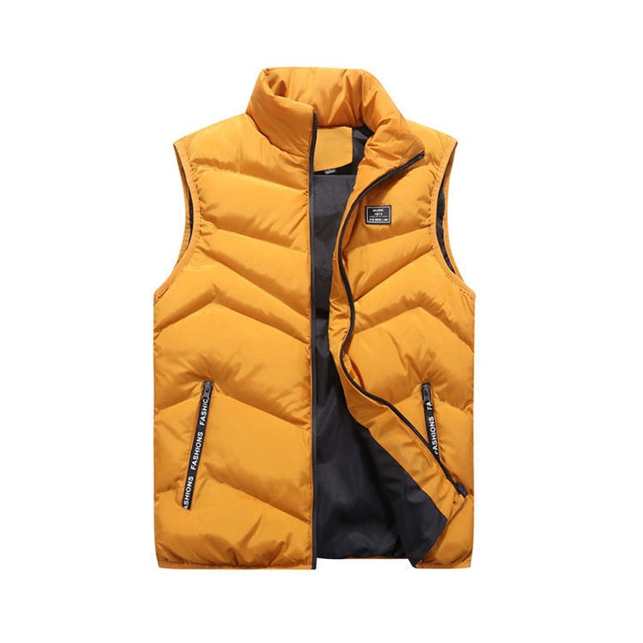 Men’s Zip-Up Vest | Vertical Stitch