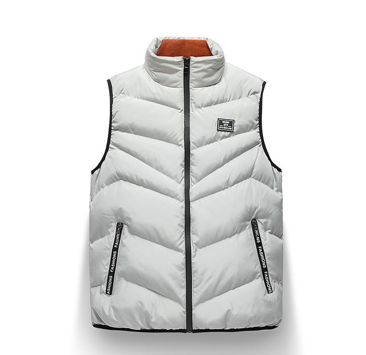 Men’s Zip-Up Vest | Vertical Stitch