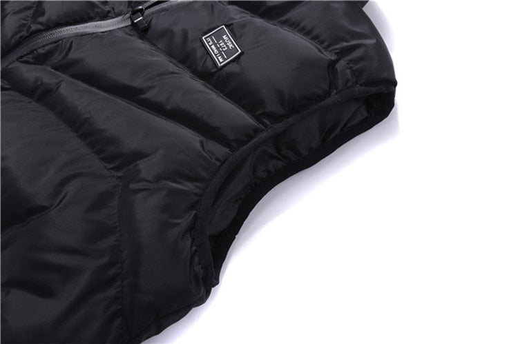 Men’s Zip-Up Vest | Vertical Stitch