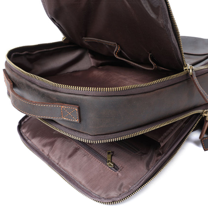 Manuel - Leather Laptop Backpack