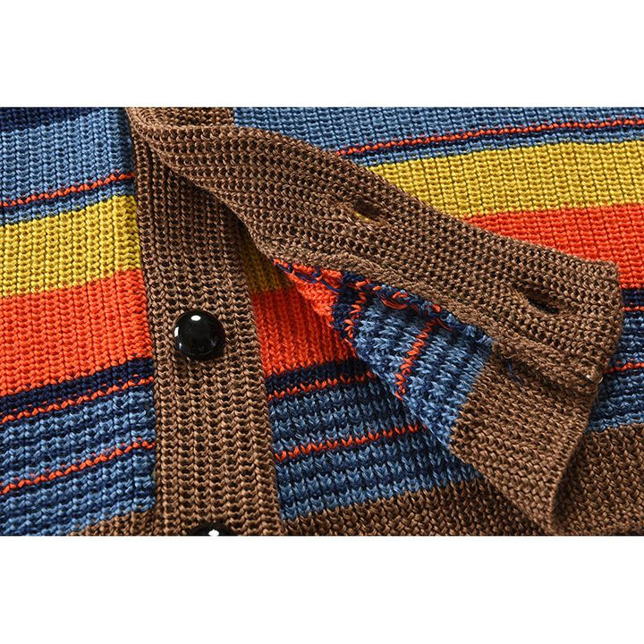 Jacob - Men's Colorblock Lapel Sweater