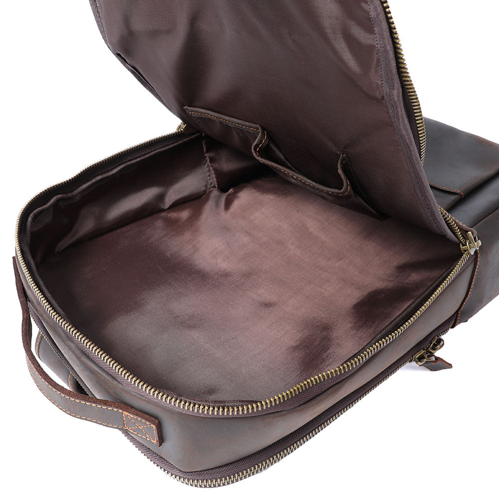 Manuel - Leather Laptop Backpack