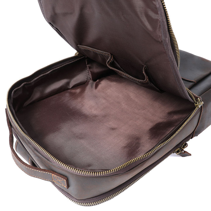 Manuel - Leather Laptop Backpack