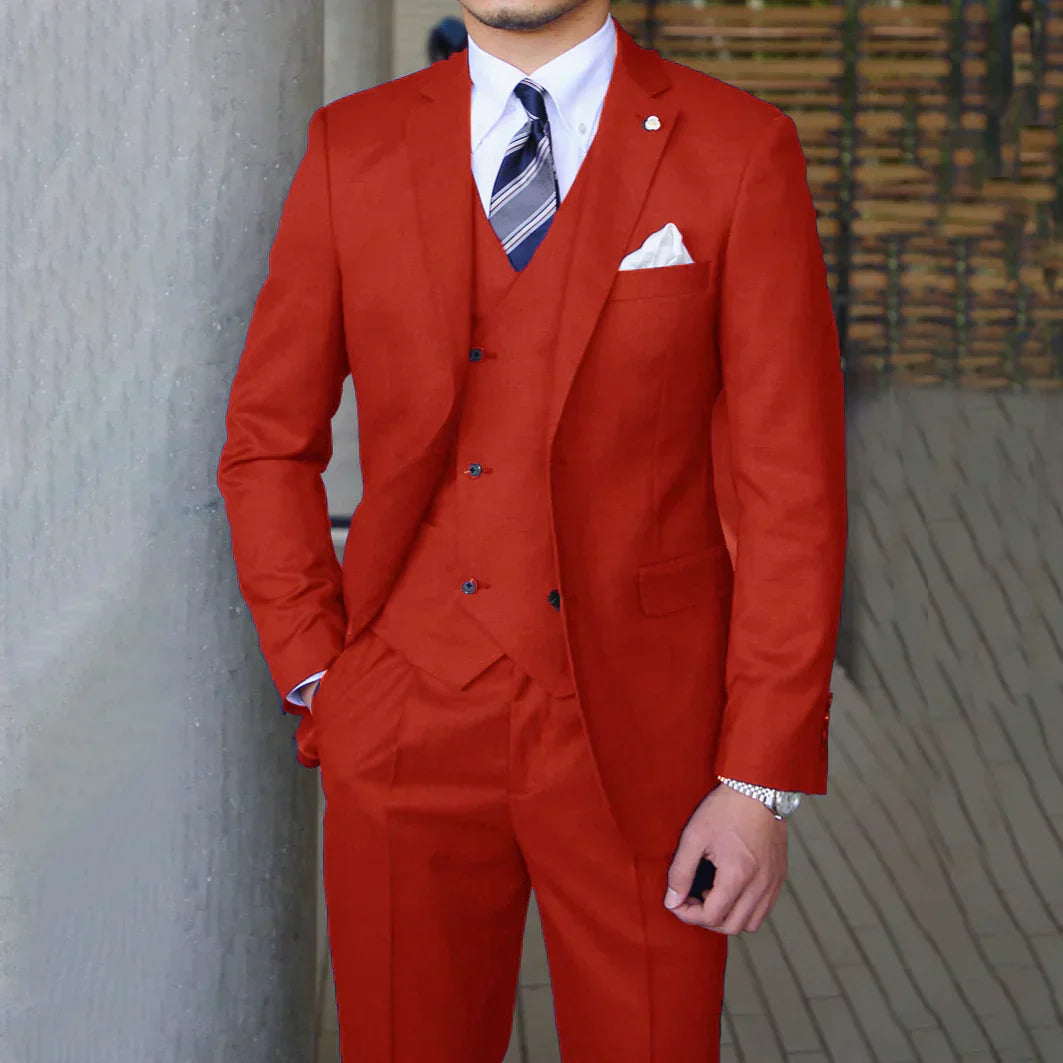 Fraser - 3-Piece Suit with Chest Pocket