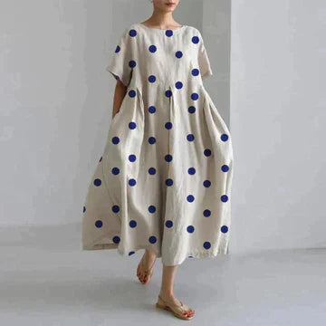 Women’s Loose Midi Dress | Round Neck