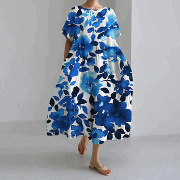 Women’s Loose Midi Dress | Round Neck