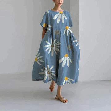 Women’s Loose Midi Dress | Round Neck