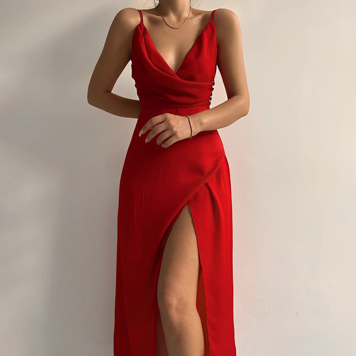 Women’s Elegant Draped Dress | Maxi
