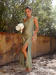 Women’s One Shoulder Dress | Side Slit