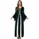 Women's Medieval Halloween Costume Dress | Lace-up & Trumpet Sleeves