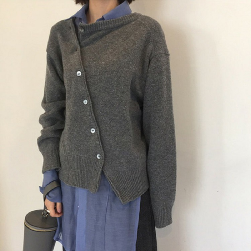 Women’s Asymmetrical Button Cardigan | Casual Fit