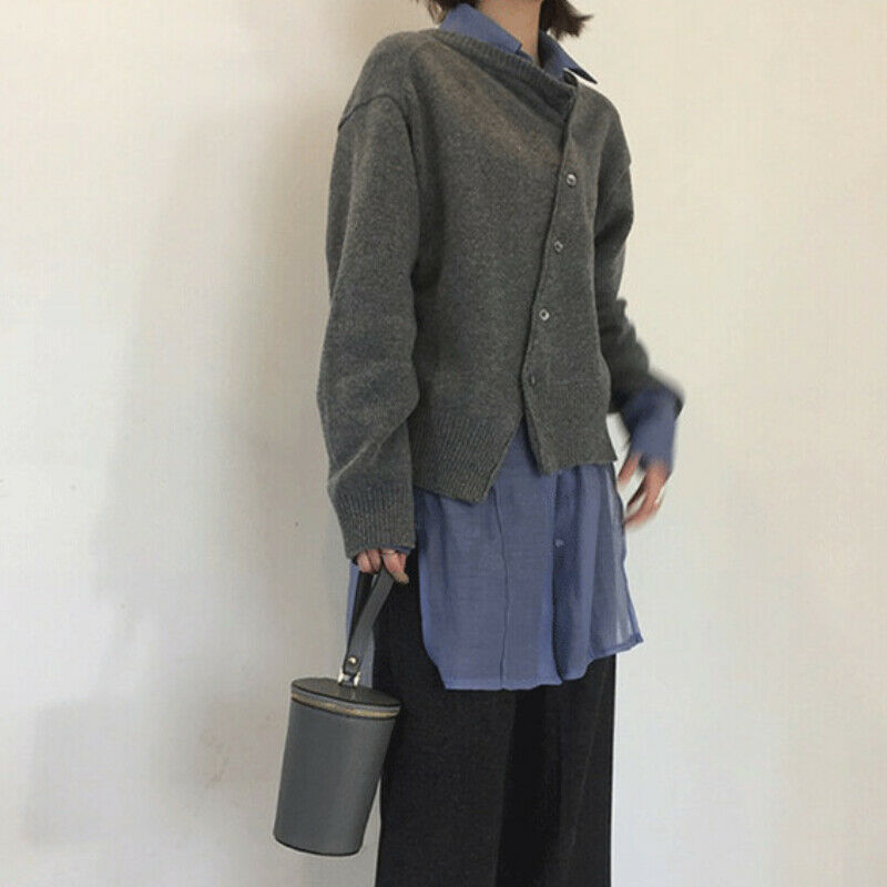Women’s Asymmetrical Button Cardigan | Casual Fit