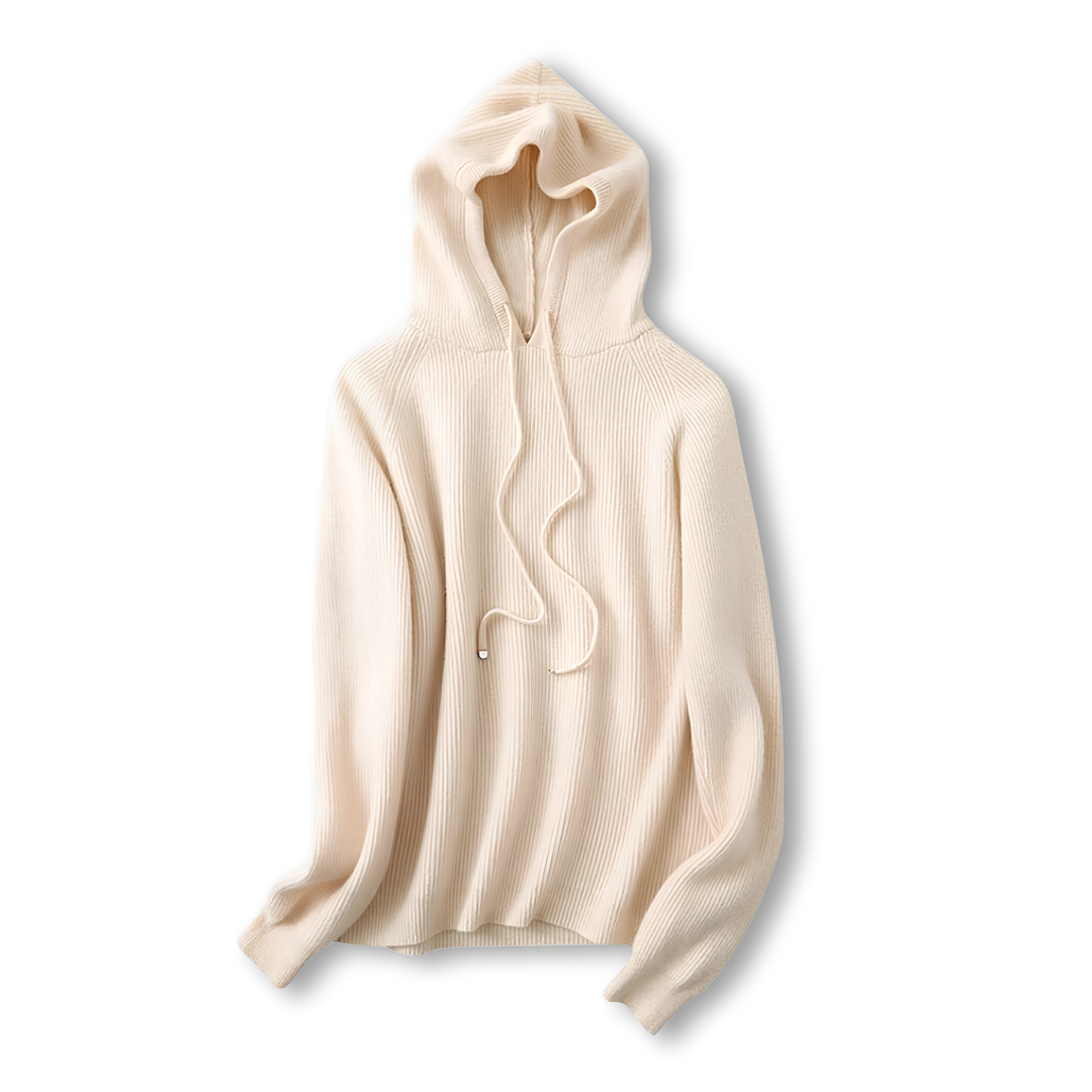 Women’s Ribbed Pullover Hoodie | Relaxed Fit