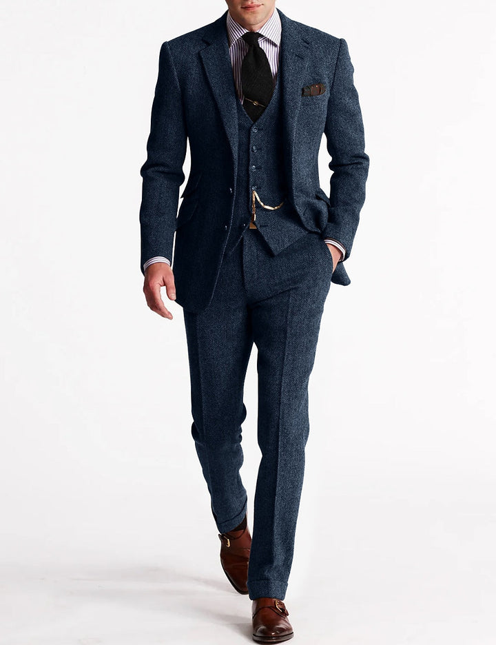 Ryker - Men's Tri-Set Nuptial Suit With Chest Pocket