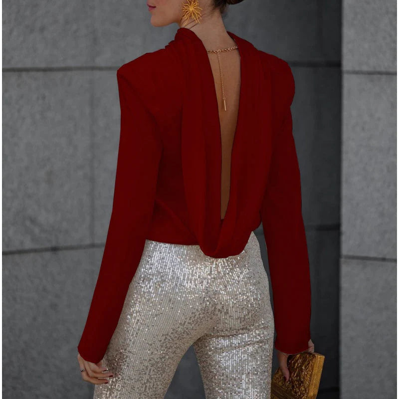 Women’s High Neck Blouse | Long Sleeve