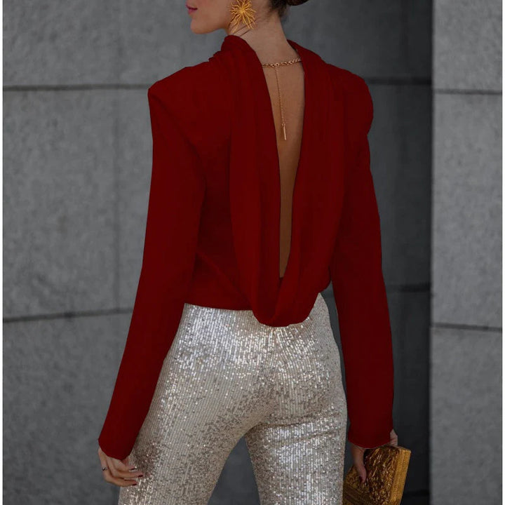 Women’s High Neck Blouse | Long Sleeve