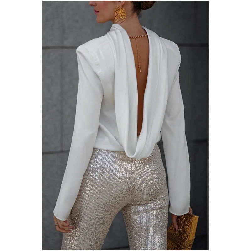 Women’s High Neck Blouse | Long Sleeve