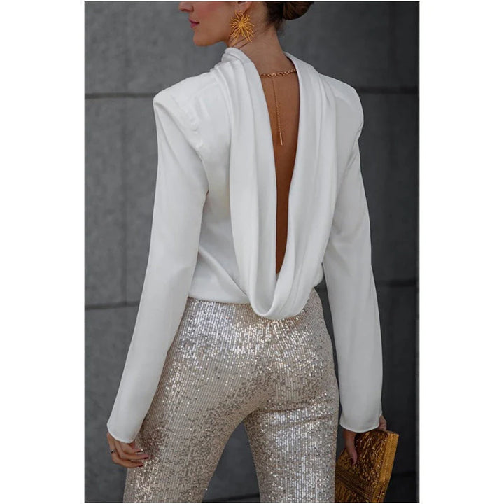 Women’s High Neck Blouse | Long Sleeve