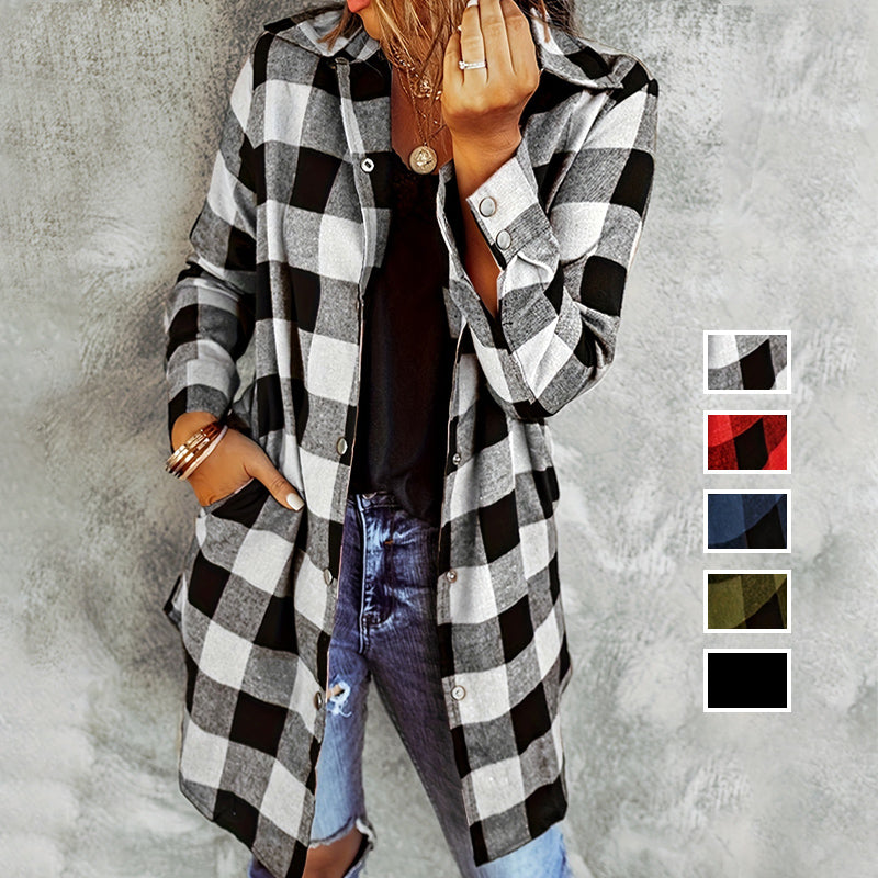 Women’s Plaid Jacket | Long Sleeve