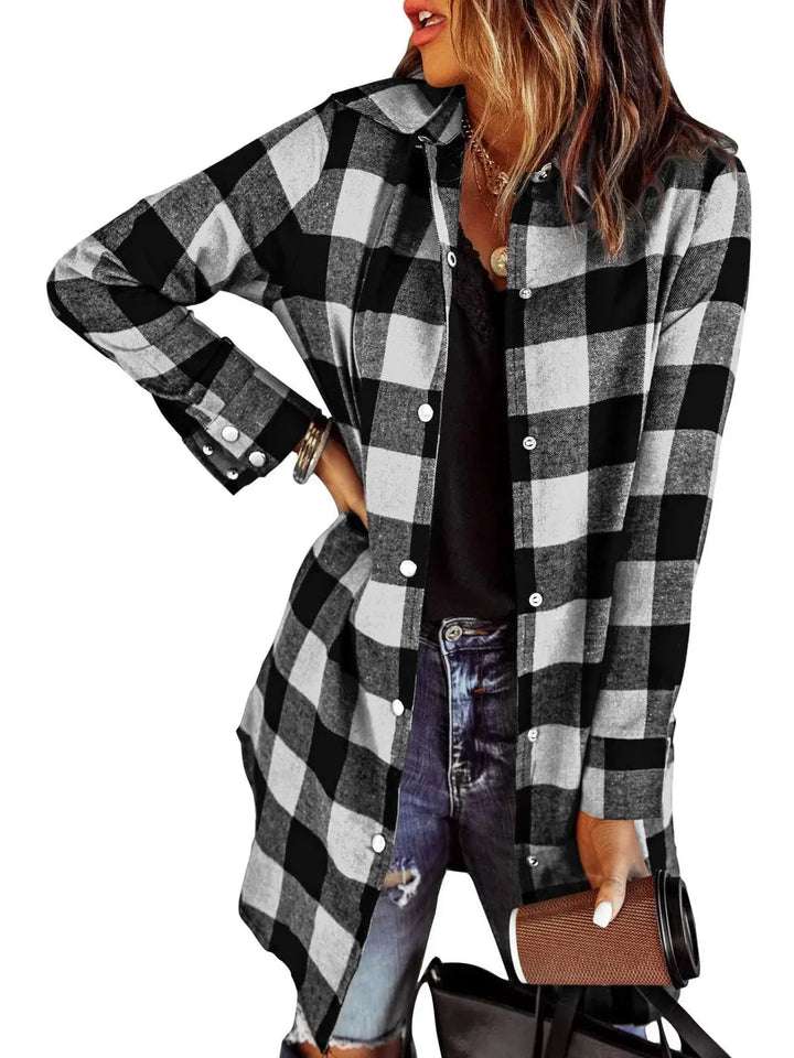 Women’s Plaid Jacket | Long Sleeve