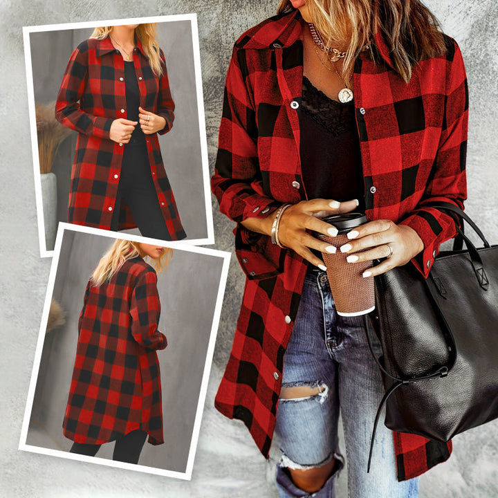Women’s Plaid Jacket | Long Sleeve