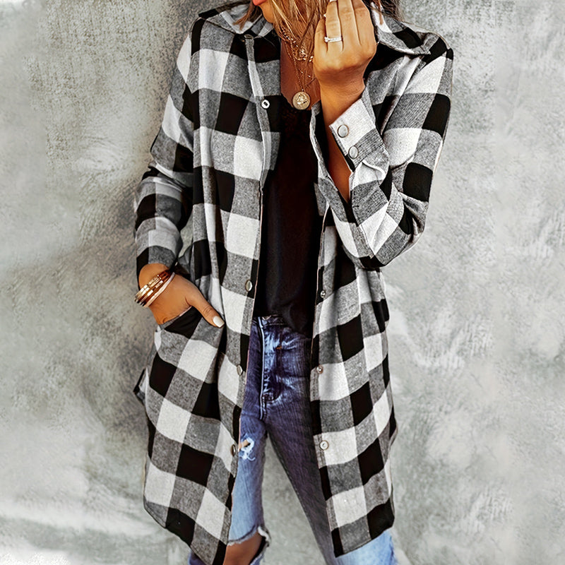 Women’s Plaid Jacket | Long Sleeve