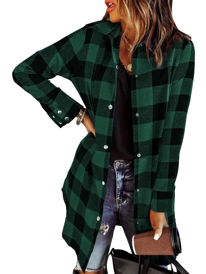 Women’s Plaid Jacket | Long Sleeve