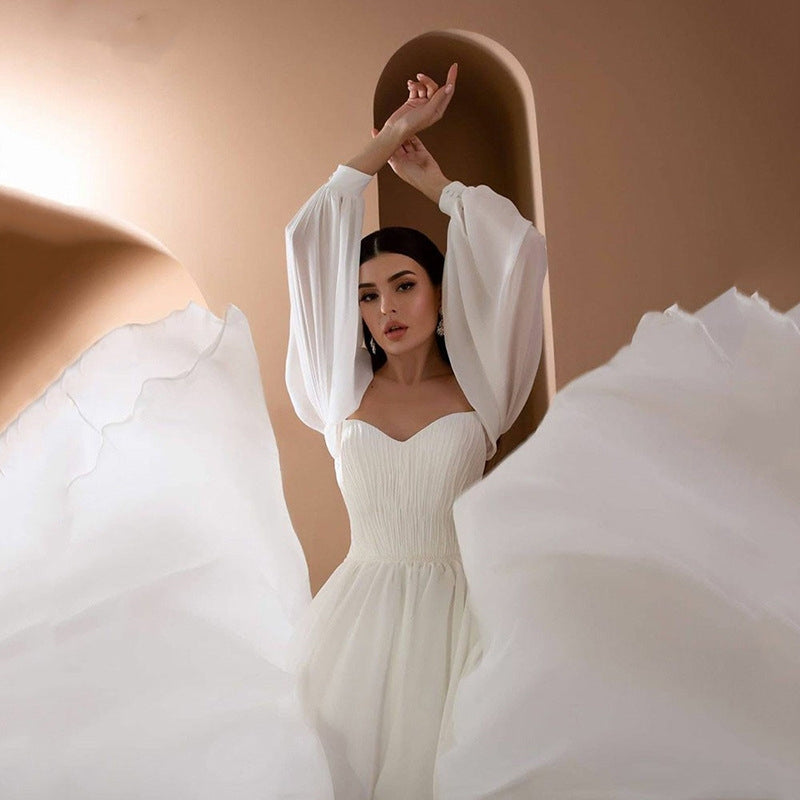 Women's Long Sleeve Wedding Dress | Maxi