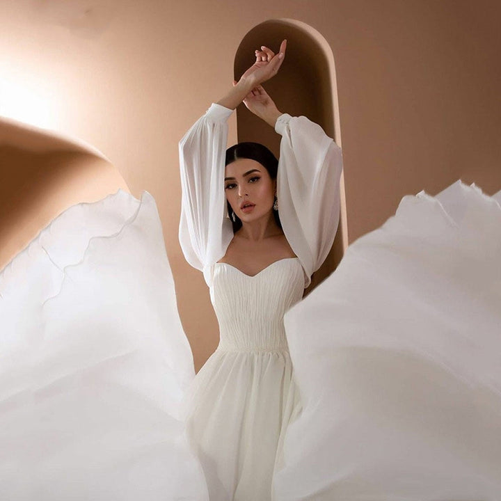 Women's Long Sleeve Wedding Dress | Maxi