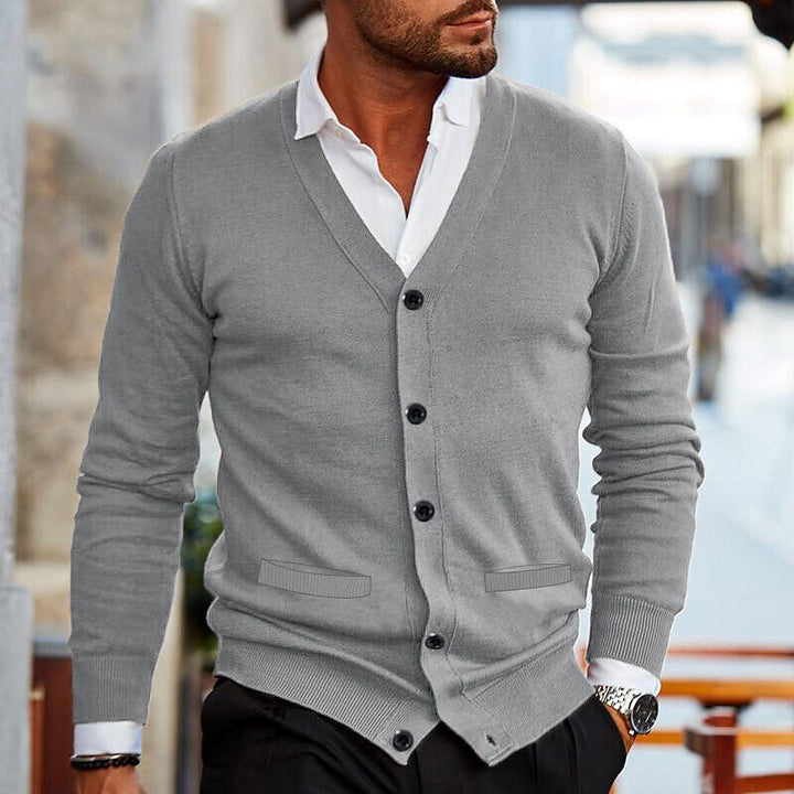 Men’s Button-Up Cardigan | V-Neck