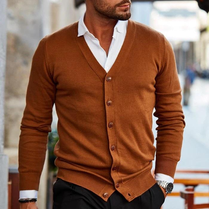 Men’s Button-Up Cardigan | Long Sleeve