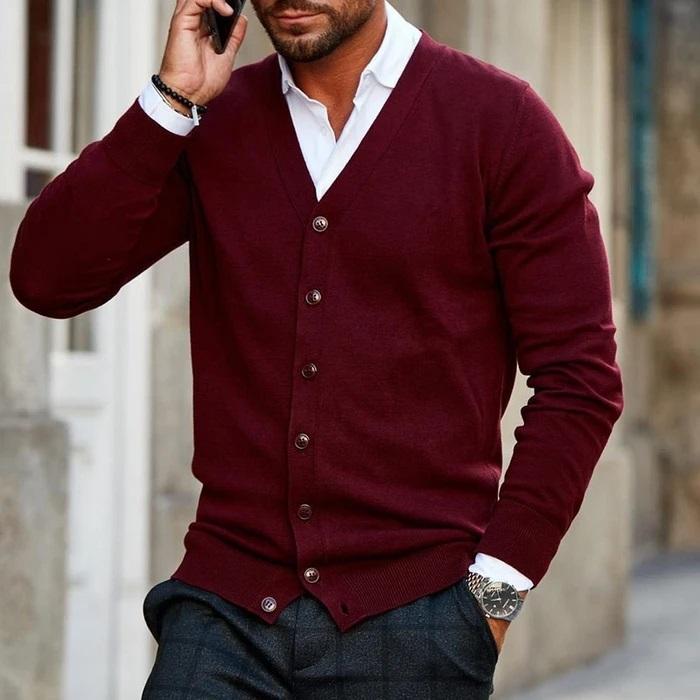 Men’s Button-Up Cardigan | Long Sleeve