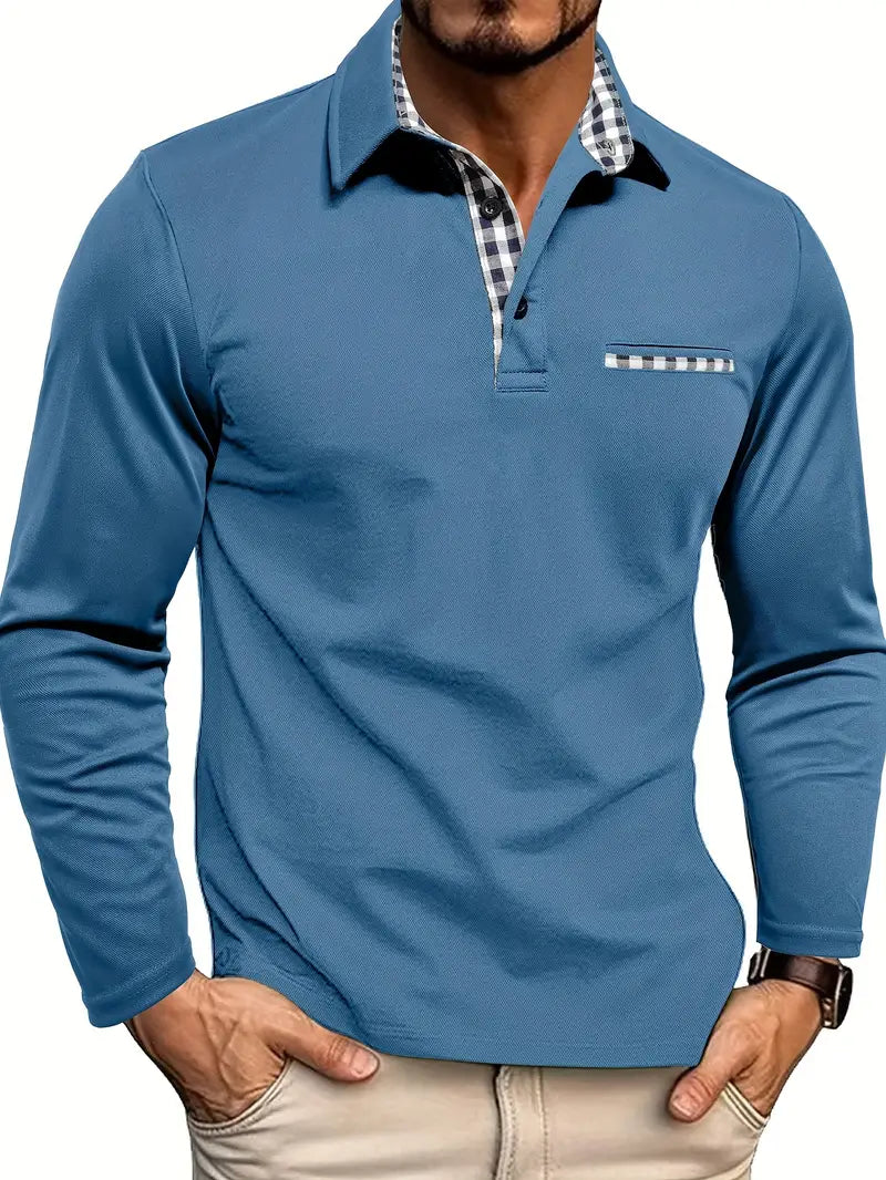 Men’s Collar Polo Shirt | Long Sleeve