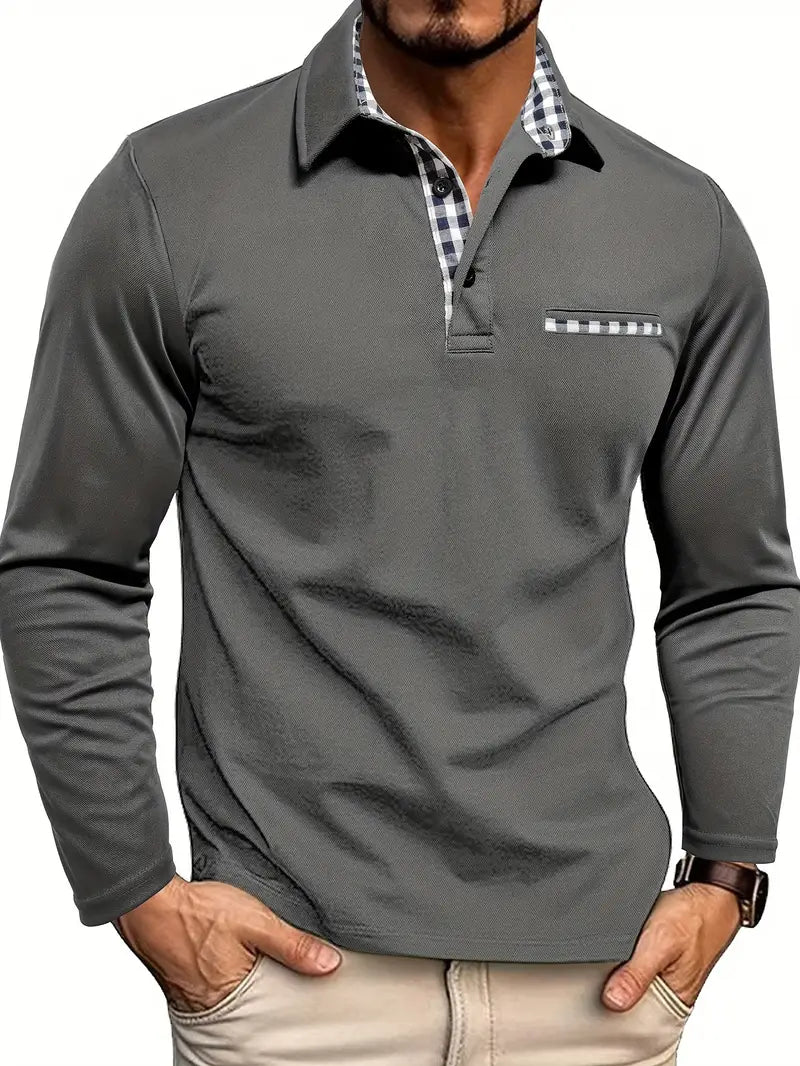 Men’s Collar Polo Shirt | Long Sleeve